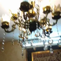 لوستر برنجی 5شاخه|لوستر و چراغ آویز|ری, جوانمرد قصاب|دیوار