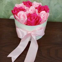 دسته گل روبانی