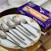 سرویس قاشق و چنگال 12 پارچه آلمانی آکبند تک و عمده