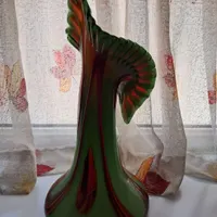 کلدون شیشه ای سبز و قرمز|گل مصنوعی|تهران, کاروان|دیوار