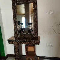 آینه کنسول به همراه دو عدد شمعدان