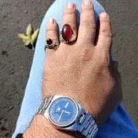 دوعددانگشتریاقوت سرخ یمنی دستسازقدمت هشتادسال ساعت