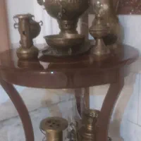 برنز اصلی سنگین  با میز|کلکسیون اشیاء عتیقه|کرمانشاه, |دیوار
