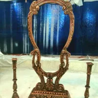 قاب آینه چوبی از تولید به مصرف|کتابخانه، شلف، قفسه‌های دیواری|مشکین‌دشت, |دیوار