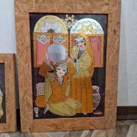 تابلو سنتی دختران قاجار۲عدد|تابلو، نقاشی، عکس|کرج, برغان|دیوار