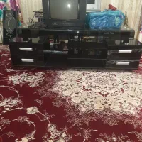 میزتلویزیون شیشه ای بدنه ام دی اف مشکی سالم|میز تلویزیون|اسفراین, |دیوار