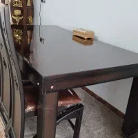 میز ناهار خوری۸نفره کار کرده|میز و صندلی غذاخوری|نجفآباد, منتظری شمالی|دیوار