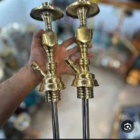 دوعدد تنه قلیان برنجی سنگین سالم