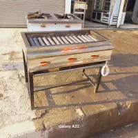 کباب پز کته پز ۴ تای اجاق دو شعله میز کار درحد نو