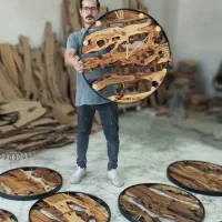 پخش تک و عمده ساعت دیواری چوبی روستیک|ساعت دیواری و تزئینی|کرمانشاه, |دیوار