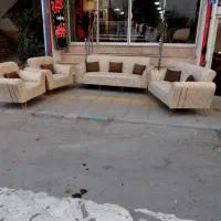 تعویض،مبلمان شروع شد،مبل پایه چوبی با پارچه مرغوب