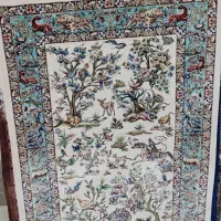 تمام ابریشم ۶۰ × ۹۰|فرش|قم, ارم|دیوار