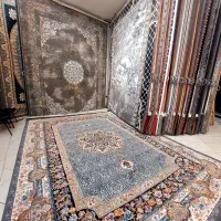 فرش۱۲متری براق طوسی وفیلی ۷۰۰نما حاجی حسینی طلاب