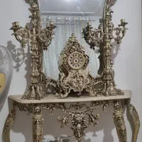 آیینه و شمعدان فلزی(برنج نیست)|آینه|رشت, کوی قدس|دیوار