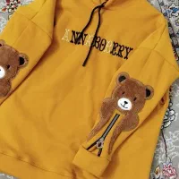 هودی خردلی شیک ونوفری سایز