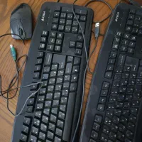 دو عدد کیبورد 4Tech مشکی، موس جنیوس ps/2|قطعات و لوازم جانبی رایانه|تهران, مهران (سیدخندان)|دیوار
