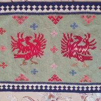 گلیم دست بافت سوزنی،پشم گوسفند بختیاری|گلیم، جاجیم، گبه|اصفهان, همت‌آباد|دیوار