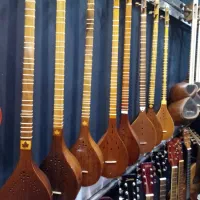 سه تار خاتم کاری و سوخته کاری گالری موسیقی آرتیا