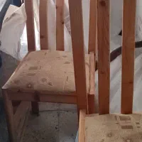 ۲ عدد صندلی تک رنگ عسلی