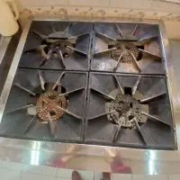 کباب پز و گاز چهارشعله پایه دار بزرگ