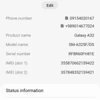 گوشی کار کرده a32