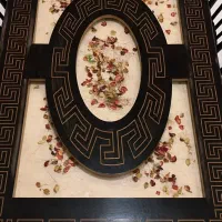 میز غذاخوری ۴ نفره بدون صندلی باشیشه دودی