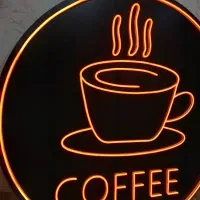 تابلو نئون شات قهوه