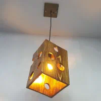 چراغ آویز چوبی|لوستر و چراغ آویز|اصفهان, باغ زرشک|دیوار
