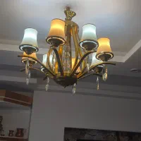 لوستر برنج طلایی ۸شاخه