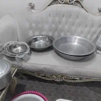 آبکش و لگن استیل و پلاستیکی و لگن بزرگ