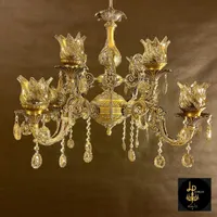 لوستر دو گل آنتیک تولیدی پاسارگاد|لوستر و چراغ آویز|مشهد, چهارچشمه|دیوار