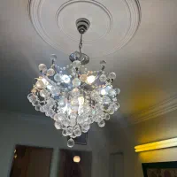 لوستر با آویزه های کریستالی
