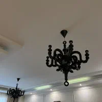 ۲ عدد لوستر مویی ۶ شعله مشکی|لوستر و چراغ آویز|تهران, مرزداران|دیوار