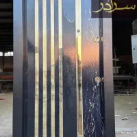درب ضدسرقت مشکی نرده شیشه ای استیل کدH001|مصالح و تجهیزات ساختمان|جویبار, |دیوار