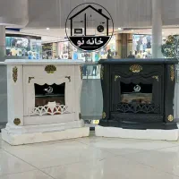 بخاری گازی شومینه ۳۶۰۰۰سفید مشکی چدنی ارسال رایگان