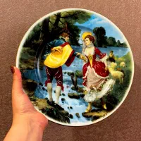 بشقاب های دیوار کوب طرح انگلیسی و فرانسوی