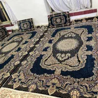 دو تیکه فرش اصل دو در سه با شش پشتی