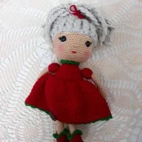 عروسک دختر بافتنی زربانو