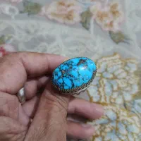 انگشتر فیروزه نیشابوری طبیعی درجه یک درشت