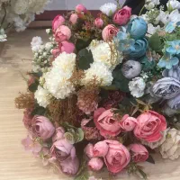 گلهای  مصنوعی وتزینی پارچه ای خارجی قابل شستشو