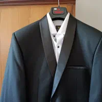 یک دست کت و شلوار مردانه مشکی سایز 50