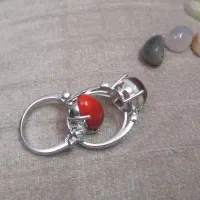 انگشتر نقره خارجی درجه یک برای خانم ها باهر نگین