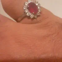 یاقوت برمه اناری عتیقه عکس با uv