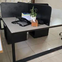 میز گروهی ۴ نفره مناسب کال سنتر منصور + ۴ صندلی|دفتر کار|یزد, |دیوار