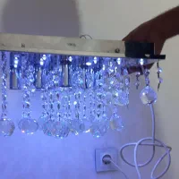 لوستر صفحه ای مربع با گوی کریستالی|لوستر و چراغ آویز|کرمانشاه, |دیوار