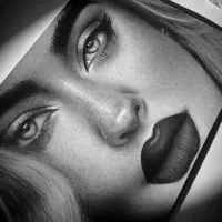 نقاشی و طراحی چهره سیاه قلم