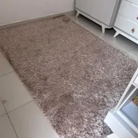 فرش شگی نسکافه ای به همراه پادری