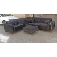 مبل ال نگین۶ نفره در رنگ بندی متنوع با میز وسط