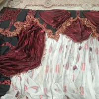 پرده والان دار زیبا با رومیزی و...|پرده، رانر، رومیزی|چناران, |دیوار