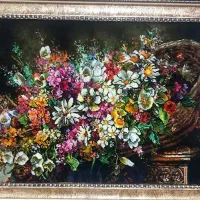 تابلو گل آتا کد 31 دستبافت و ابریشم دار|تابلو فرش|تبریز, |دیوار